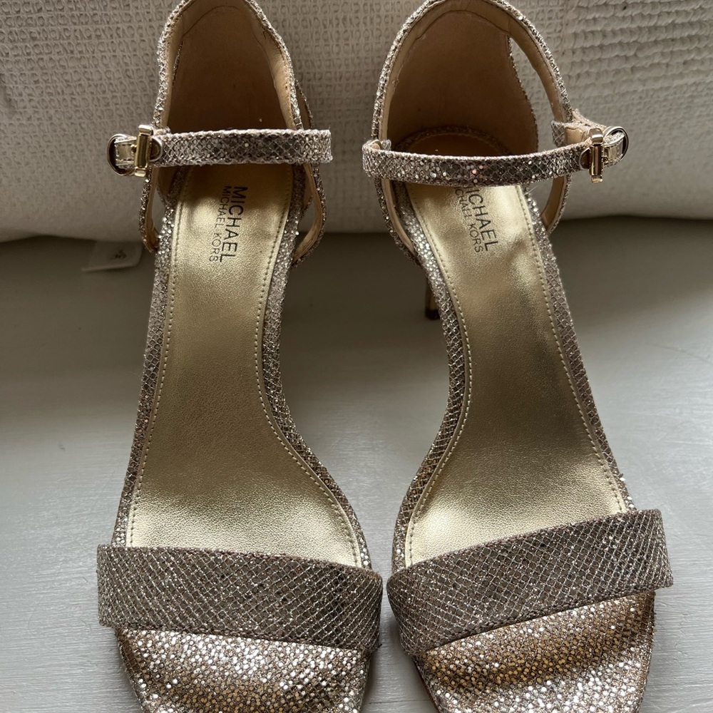 Michael Kors “Simone” Glitter Sandal